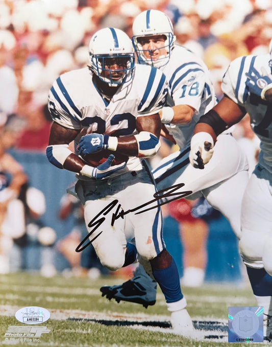 Edgerrin James Indianapolis Autographed Photo 8x10 JSA