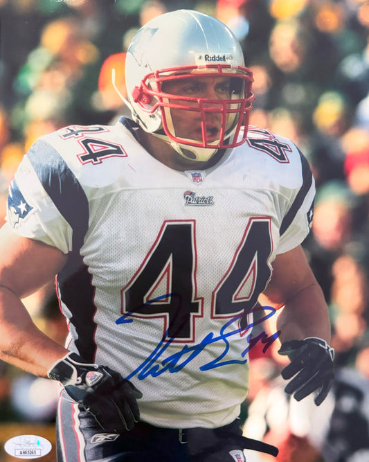 Heath Evans New England Autographed Photo 8x10 JSA