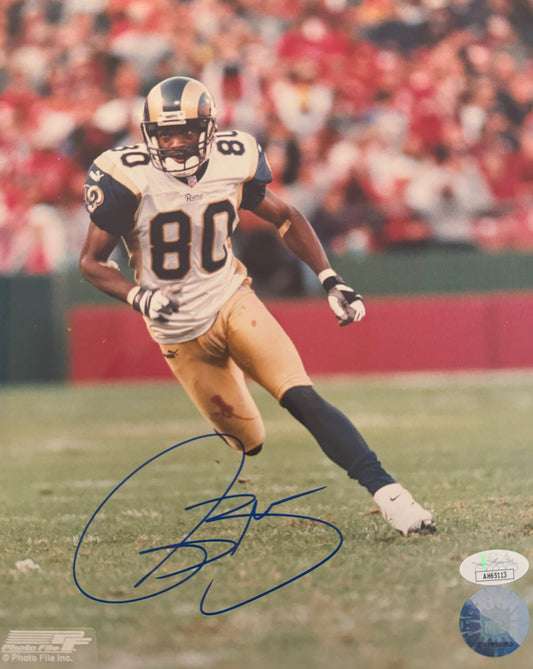 Isaac Bruce Los Angeles Autographed Photo 8x10 JSA