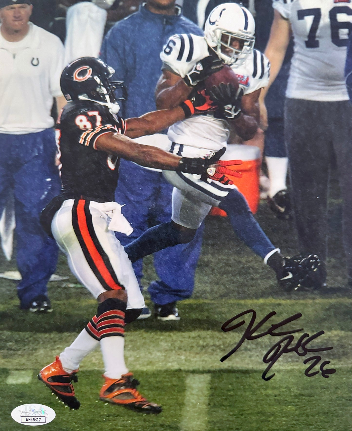 Kelvin Hayden Indianapolis Autographed Photo 8x10 JSA