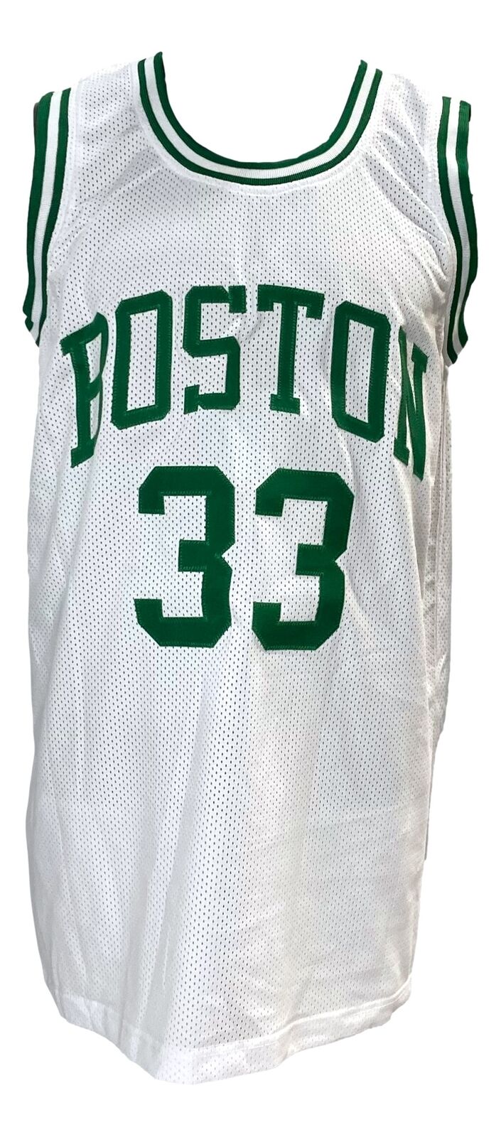 Larry Bird White Custom Boston Signed Jersey (PIA/JSA)