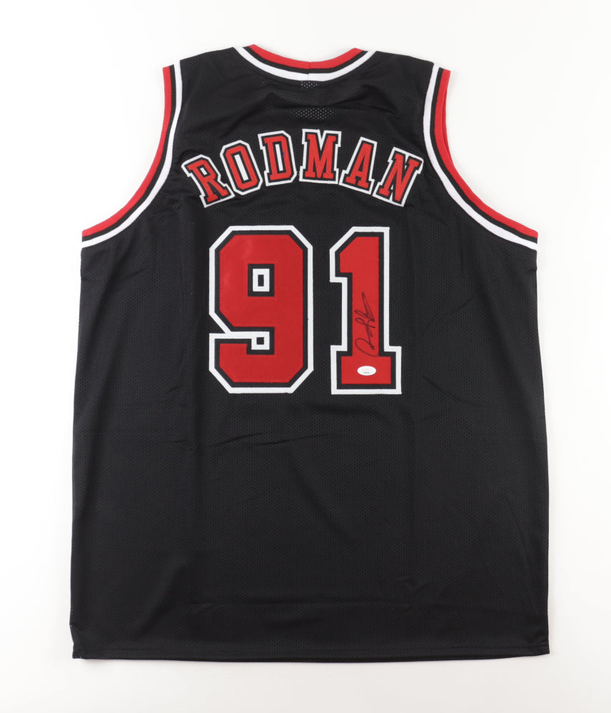 Dennis Rodman Autographed Chicago Custom Basketball Jersey (PIA)