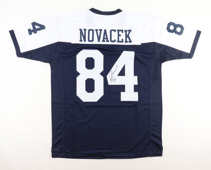 Jay Novacek Signed Thanksgiving Day Custom Autographed Football Jersey (PIA/JSA)