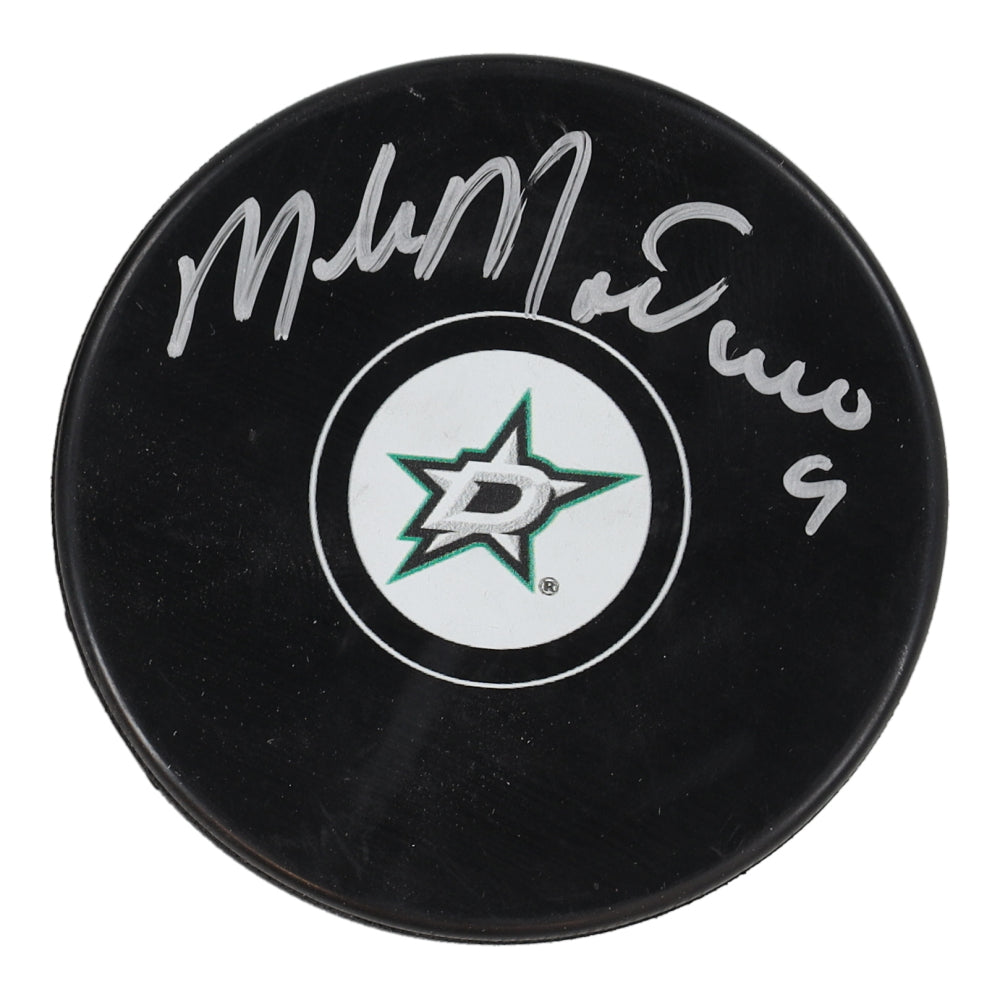 Mike Modano Autographed Hockey Dallas Signed Puck PIA