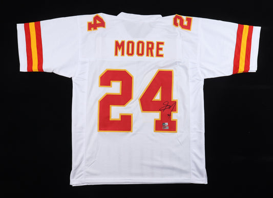 Skyy Moore Signed Kansas Chiefs Custom Autographed Football Jersey (PIA) White