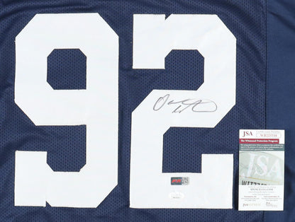 Dorance Armstrong Signed Thanksgiving White Football Jersey (PIA/JSA)