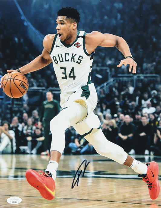 Giannis Antetokounmpo Signed Milwaukee 11x14 Autographed Photo (JSA)