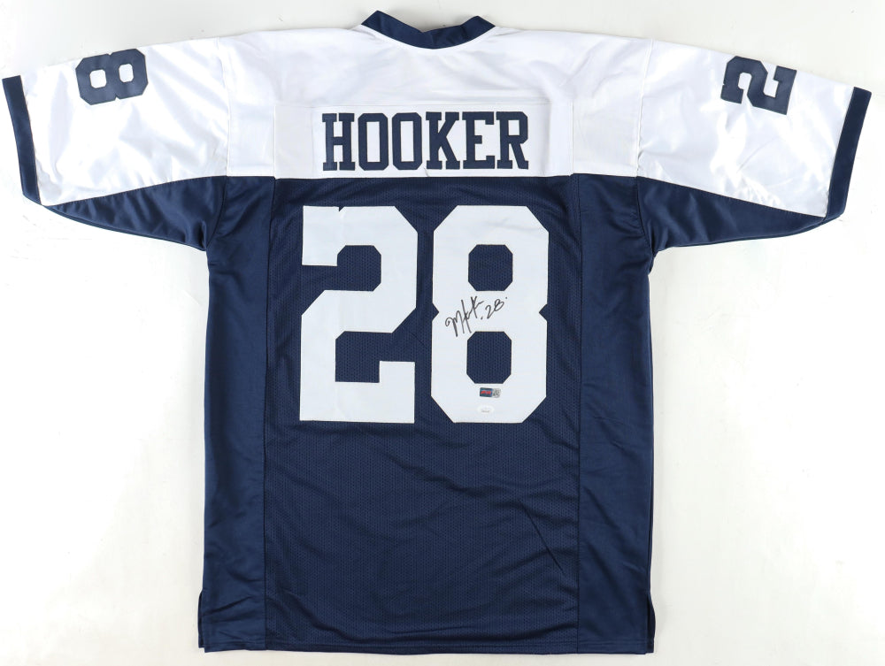 Malik Hooker White Custom Autographed Football Jersey (PIA/JSA)