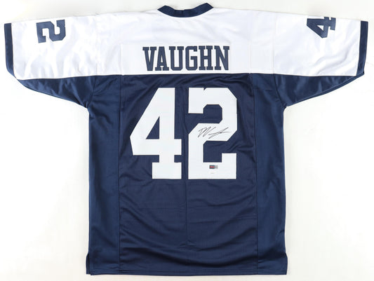 Duece Vaughn Custom Dallas Autographed Football Jersey (PIA/JSA)