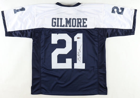 Stephon Gilmore Signed Thanksgiving Custom Football Autographed Jersey (PIA/JSA)