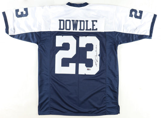 Rico Dowdle Signed Thanksgiving Custom Autographed Football Jersey (PIA/JSA)