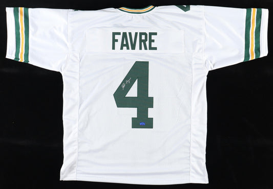 Brett Favre Signed Green Bay Custom Autographed White Football Jersey