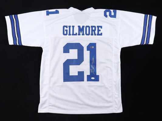 Stephon Gilmore White Custom Autographed Football Jersey (PIA/JSA)