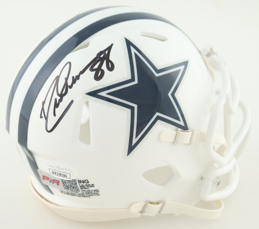 Drew Pearson Signed Dallas White Speed Mini Football Helmet (PIA/JSA)