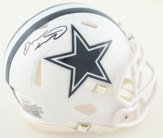 Dorance Armstrong Signed Dallas White Speed Mini Football Helmet (PIA/JSA)