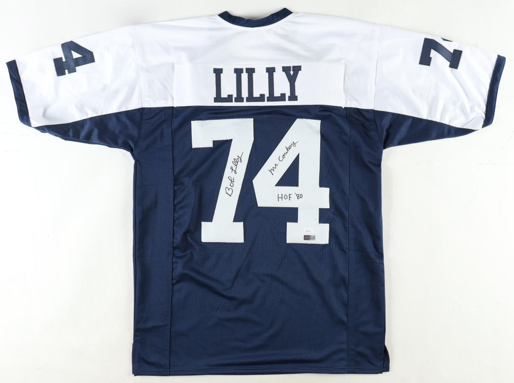 Bob Lilly Signed Thanksgiving Custom Autographed Football Jersey (PIA/JSA)