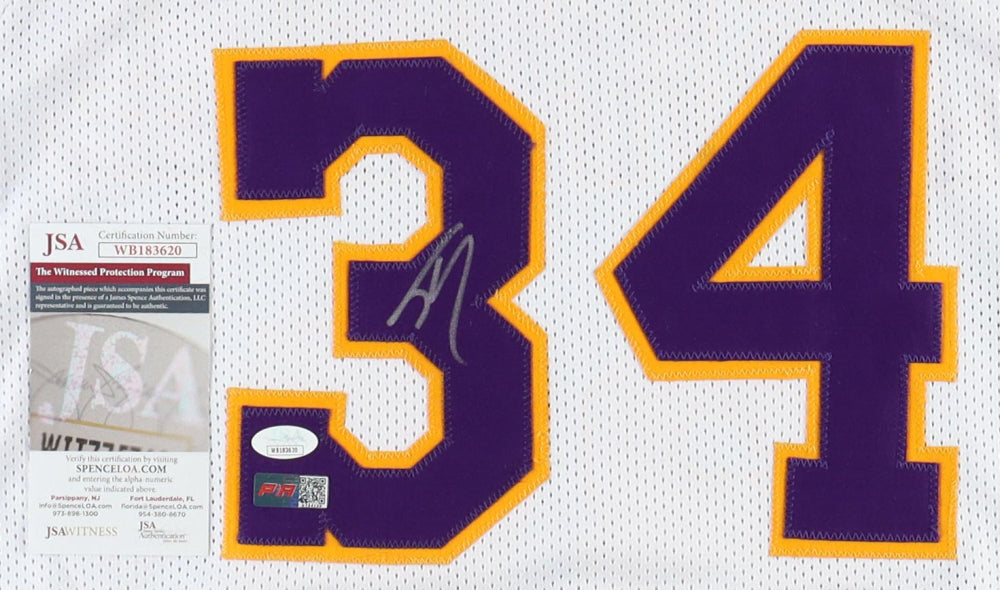 Shaquille O'Neal Signed Lakers Jersey Autographed Basketball Jersey (PIA/JSA)