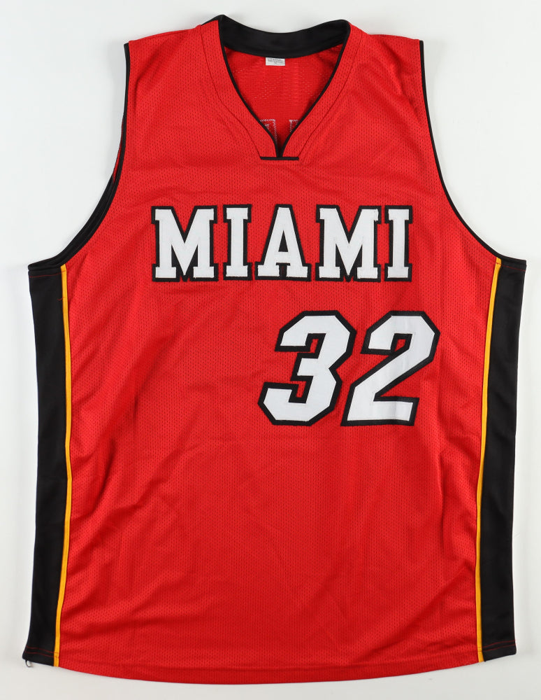 Shaquille O'Neal Signed Jersey Custom Autographed Heat Jersey (PIA/JSA) Red