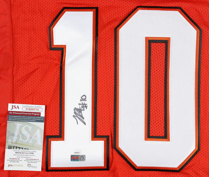 Trey Palmer Custom Tampa Bay Autographed Red Football Jersey PIA JSA