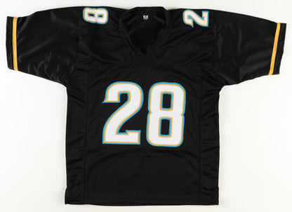 Fred Taylor Signed Jacksonville Custom Autographed Black Football Jersey PIA JSA