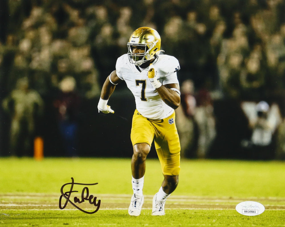 Isaiah Foskey Norte Dame Signed 8x10 Autographed Photo JSA