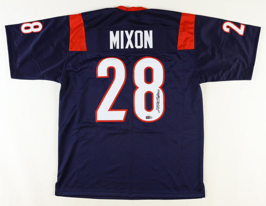 Joe Mixon Signed Custom Hoston Blue Football Jersey PIA