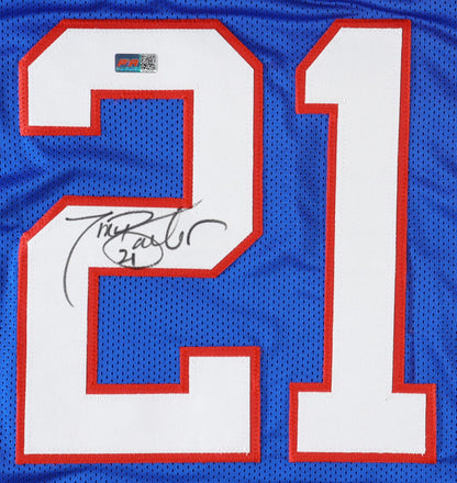 Tiki Barber Custom New York Autographed Football Legacy Jersey (JSA & PIA)