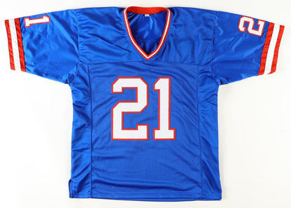 Tiki Barber Custom New York Autographed Football Legacy Jersey (JSA & PIA)