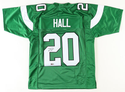 Breece Hall New York Autographed Green Football Jersey