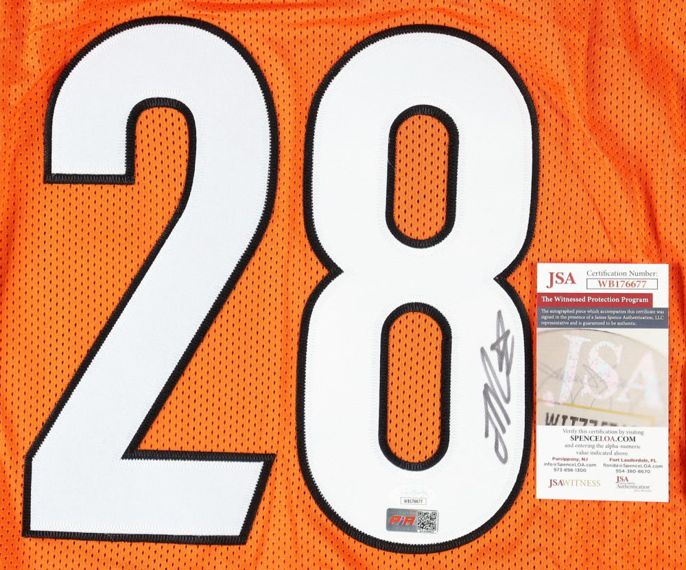 Joe Mixon Autographed high quality Pro Style Football Jersey Orange (JSA)