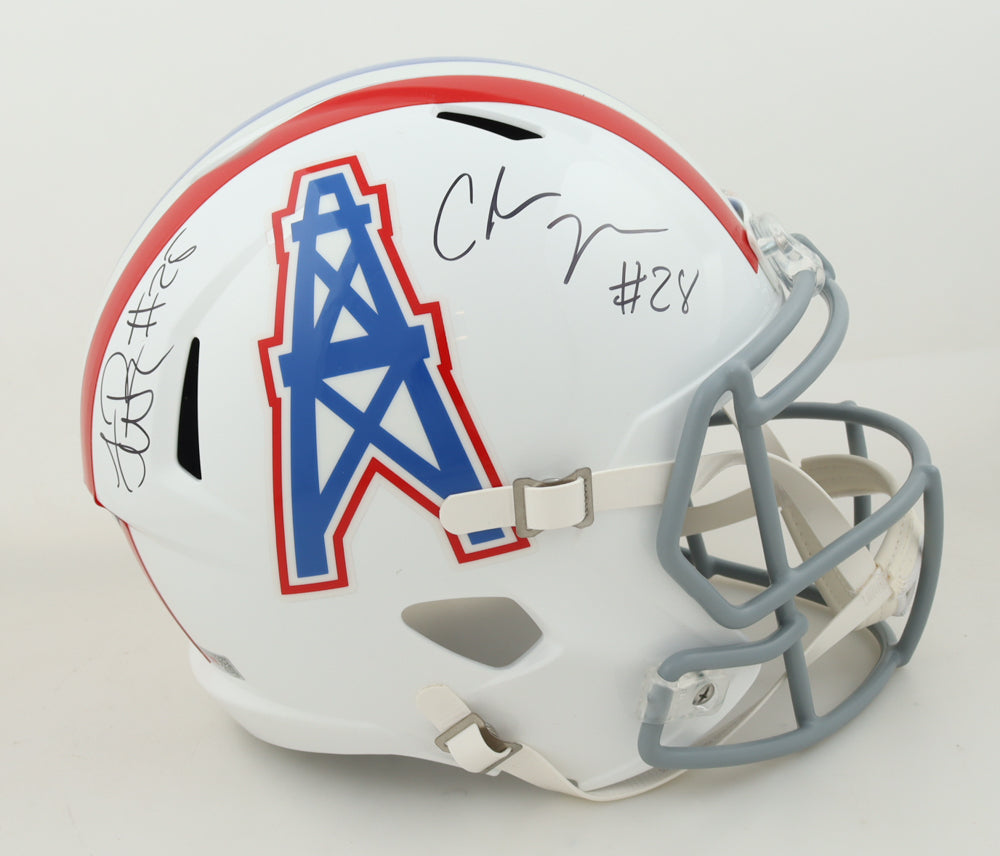 Chris Johnson & LenDale White Full Size Home Speed Replica Football Helmet (PIA)