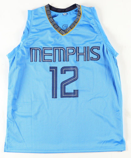 Ja Morant Light Blue Custom Memphis Autographed Basketball Jersey (PIA/JSA)