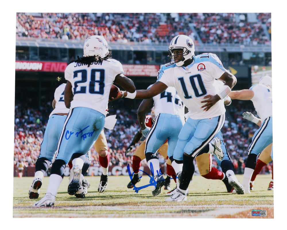 Chris Johnson & Vince Young Tennessee Autographed Photo 16x20 (PIA)