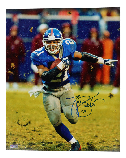 Tiki Barber New York Autographed Photo 16x20 (PIA)