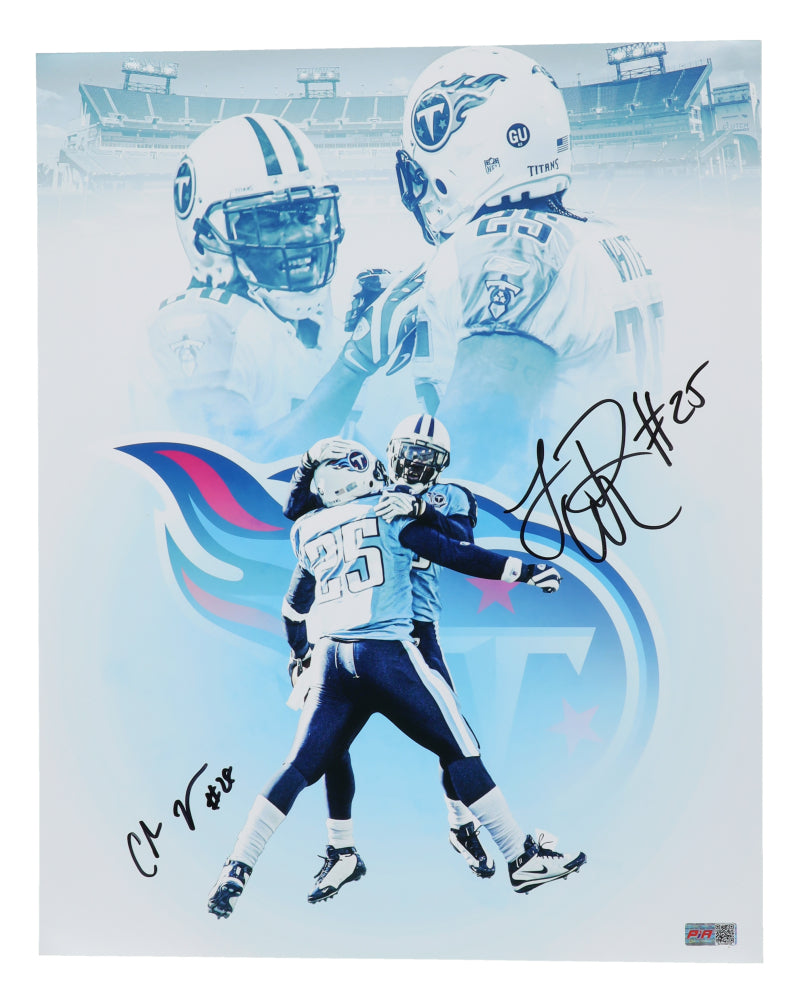 Chris Johnson & LenDale White Tennessee Autographed Photo 16x20 (PIA)