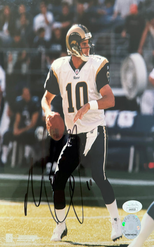 Marc Bulger Los Angeles Autographed Photo 8x10 JSA