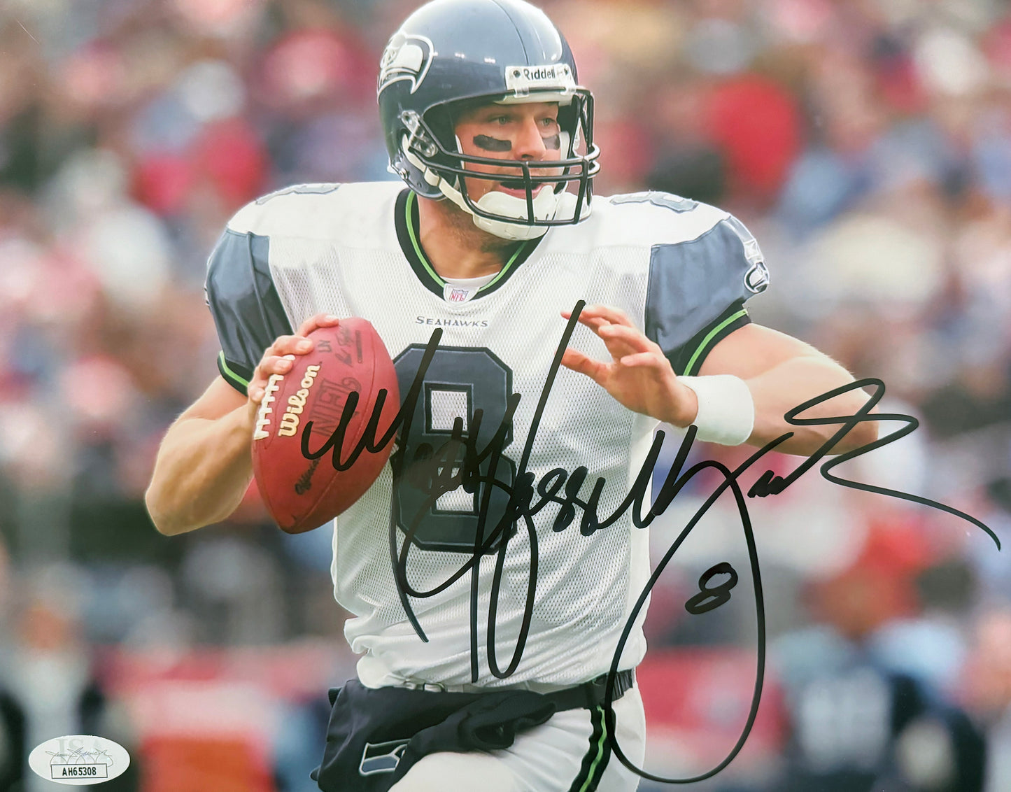 Matt Hasselback Seattle Autographed Photo 8x10 JSA