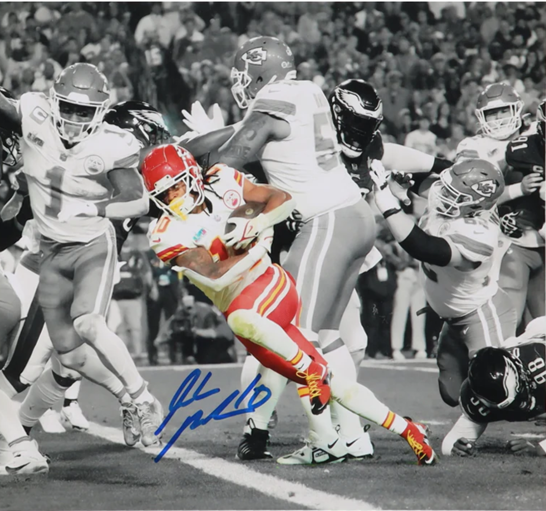 Isiah Pacheco Signed Kansas 16x20 Autographed Photo (PIA) Superbowl Las Vegas