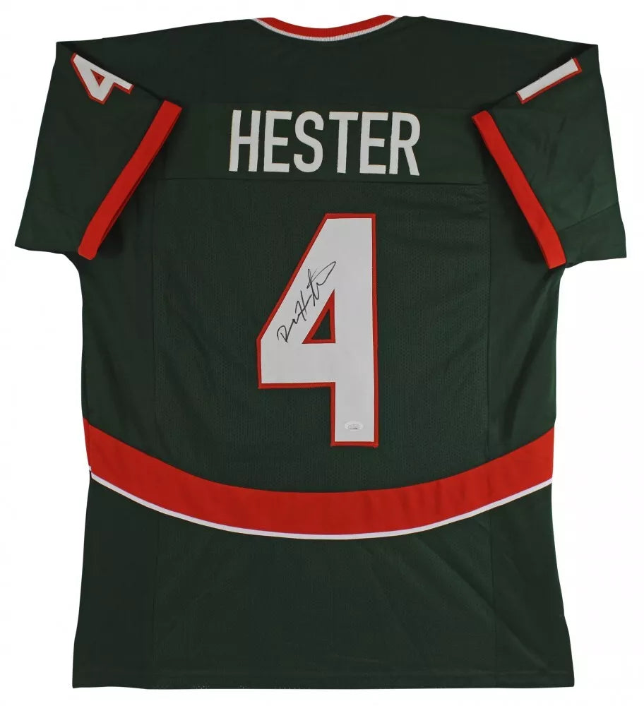 Devin Hester Autographed Miami Custom Green Football Jersey