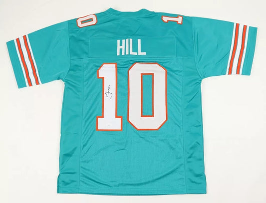 Tyreek Hill Custom Miami Autographed Football Jersey (JSA)