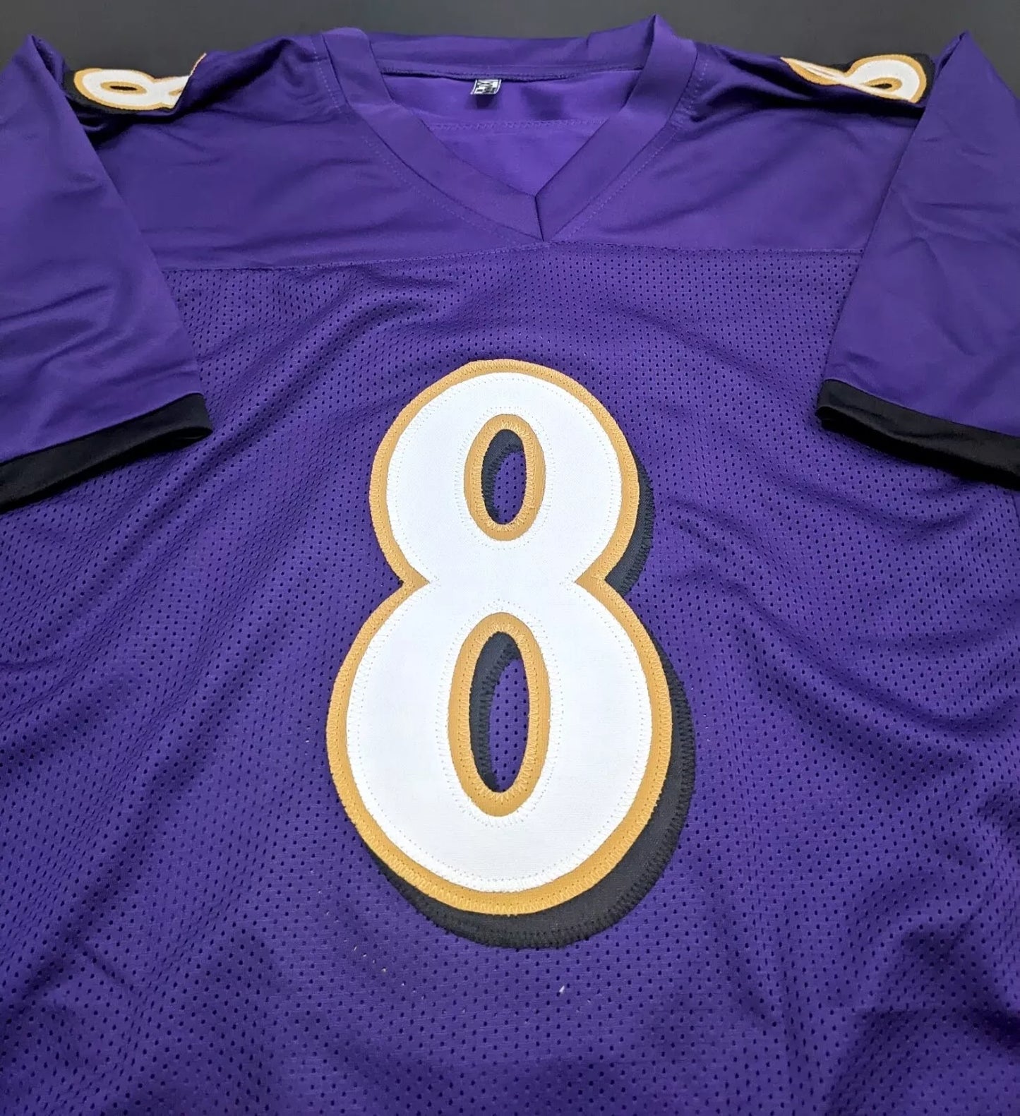 Lamar Jackson Custom Baltimore Purple Autographed Football Jersey (JSA)