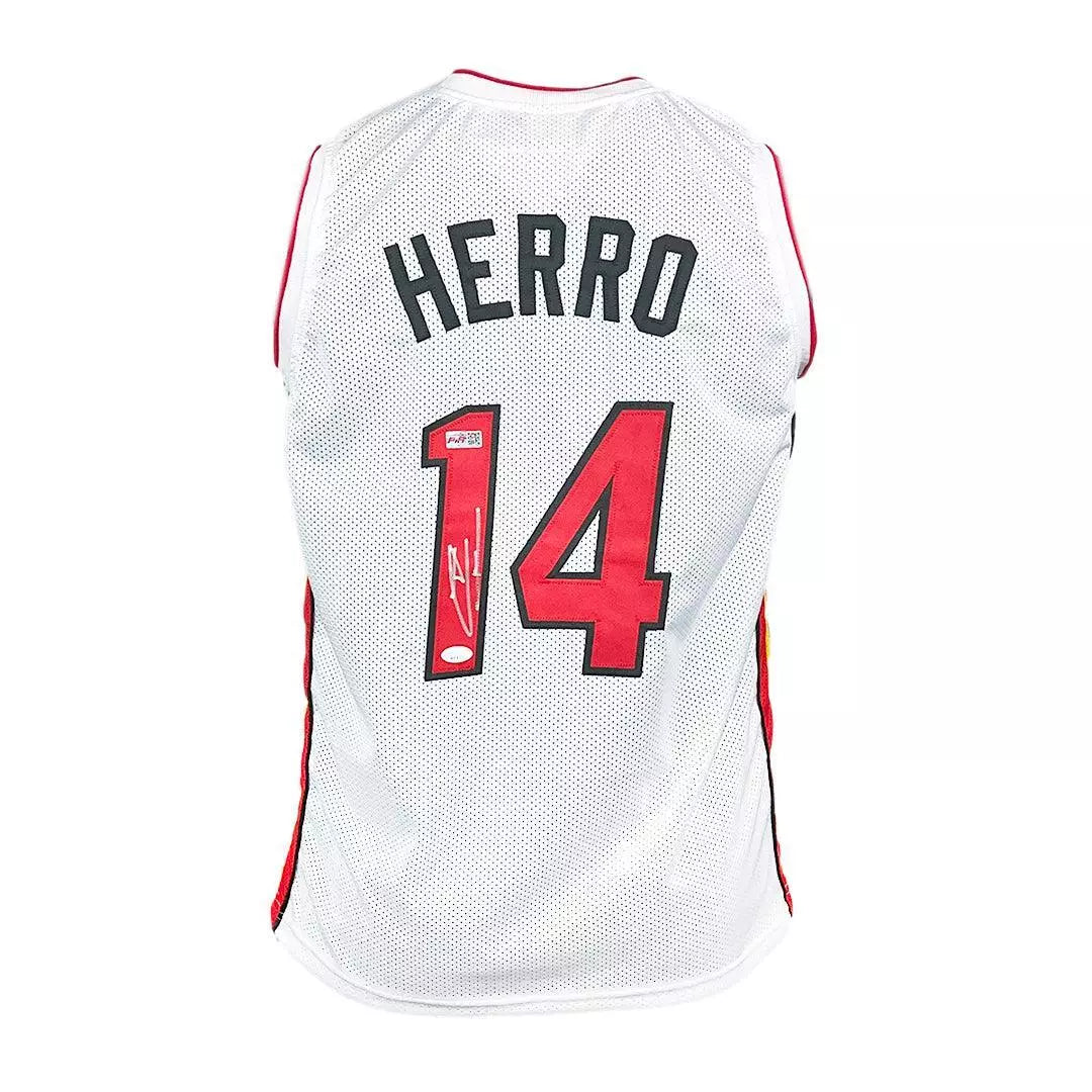 Tyler Herro Autographed Miami Custom White Basketball Jersey PIA