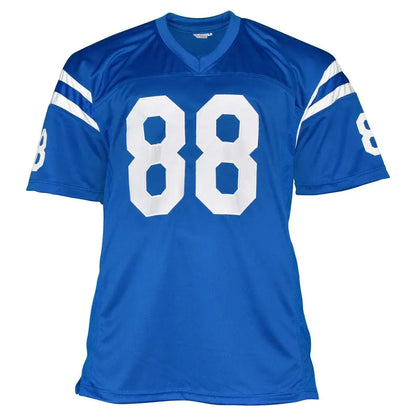 Marvin Harrison Signed Indianapolis Blue Football Jersey (JSA)