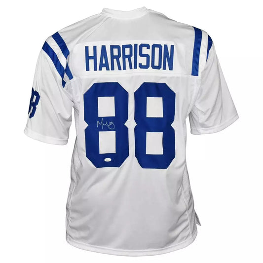 Marvin Harrison Signed Indianapolis White Football Jersey (JSA)