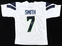 Geno Smith Autographed Seattle Custom Football White Jersey (PIA)