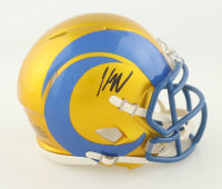 Kyren Williams Signed Los Angeles Flash Mini Football Helmet (JSA & PIA)