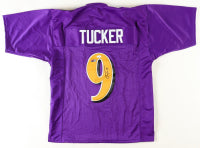 Justin Tucker Signed Baltimore Custom Football Jersey (PIA)