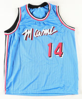 Tyler Herro Autographed Custom Light Blue Miami Basketball Jersey PIA