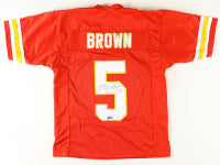 Marquise Hollywood Brown Autograph Kansas City Football Jersey (PIA)