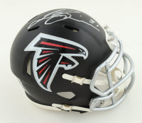 Justin Simmons Signed Atlanta Speed Mini Football Helmet (PIA)